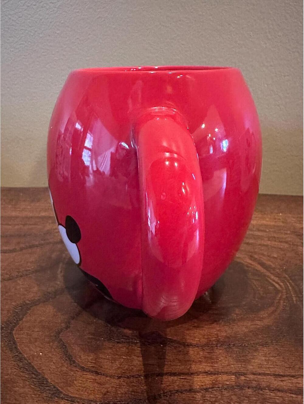 Disney Store Mickey Mouse Red Rounded Coffee Mug - Picture 4 of 6